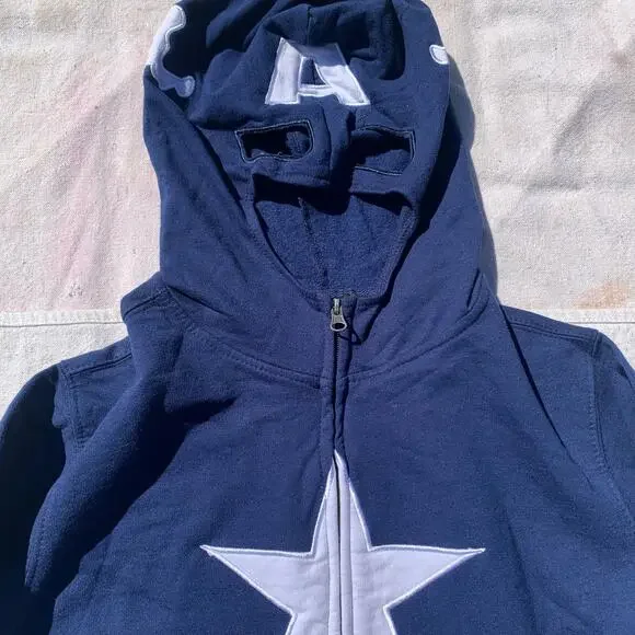 MArvel Captain America hoodie mask full zip Small - Picture 3 of 7